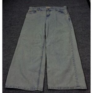 MOTEL Rocks Denim Jeans Women 34x30 Blue Wide Leg Skater Y2K